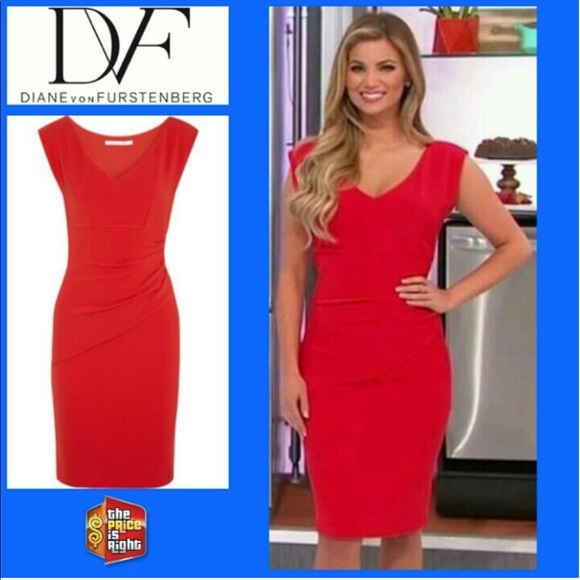 {DVF} Bevin Poppy Red Dress 4 - Picture 3 of 8